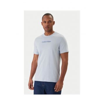 Tricou din bumbac cu logo discret pe piept -