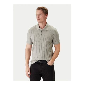 Tricou polo cu aspect striat