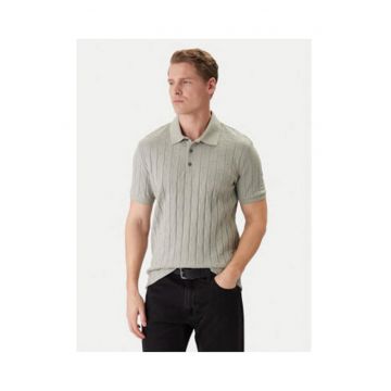 Tricou polo cu aspect striat