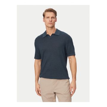 Tricou polo cu croiala regular-fit si imprimeu uni