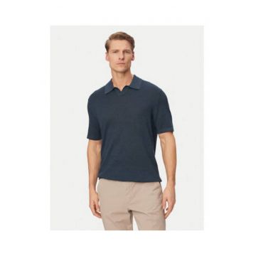 Tricou polo cu croiala regular-fit si imprimeu uni