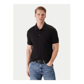 Tricou polo cu design striat -