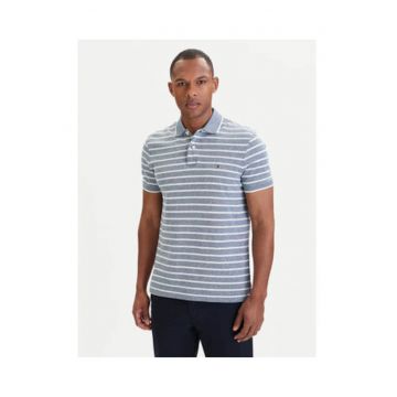 Tricou polo cu dungi