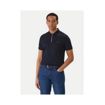 Tricou polo cu fermoar scurt