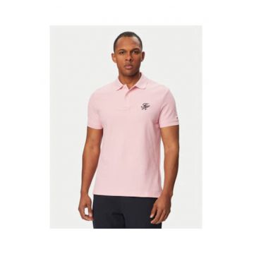 Tricou polo cu nasturi si detaliu logo