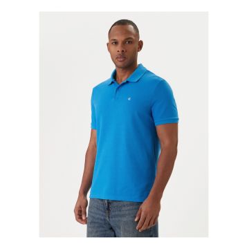 Tricou polo de bumbac pique - Albastru royal