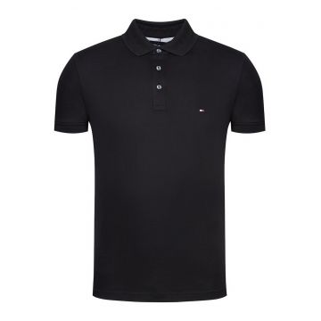 Tricou polo din amestec de bumbac slim fit -