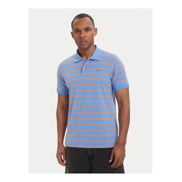 Tricou Polo din bumbac cu model in dungi