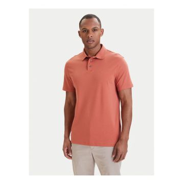 Tricou polo din bumbac cu model uni