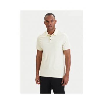 Tricou polo din bumbac cu nasturi contrastanti