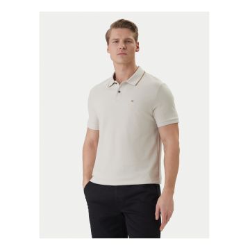 Tricou polo din bumbac cu slituri la terminatie