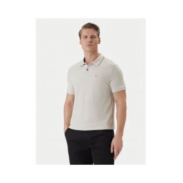 Tricou polo din bumbac cu slituri la terminatie