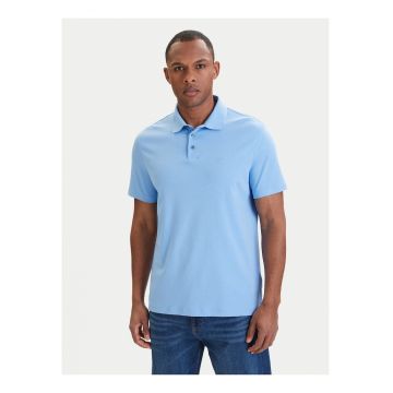 Tricou polo din bumbac cu terminatii striate