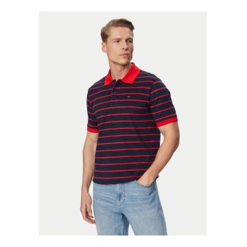 Tricou polo din dungi din bumbac