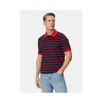Tricou polo din dungi din bumbac