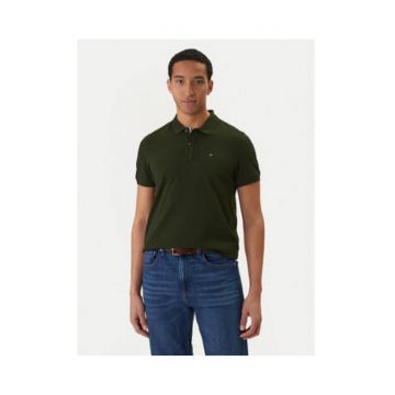 Tricou polo regular cu terminatie asimetrica -