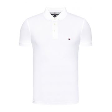Tricou polo slim fit din amestec de bumbac -