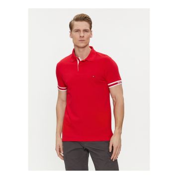 Tricou polo slim fit din amestec de bumbac organic