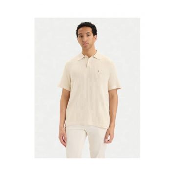 Tricou polo texturat