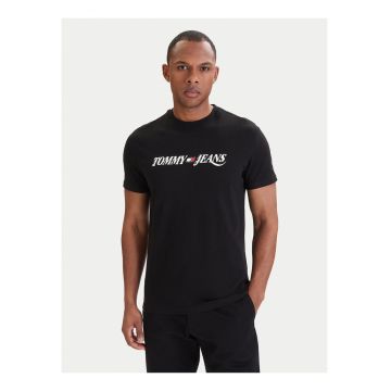 Tricou regular-fit cu imprimeu logo - Negru