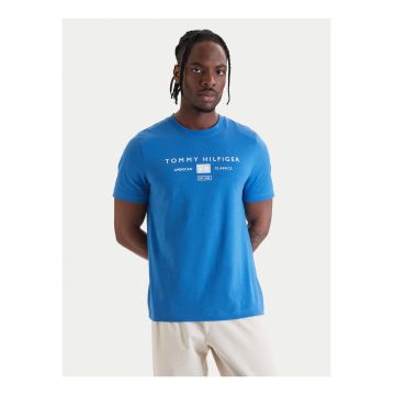 Tricou regular fit cu imprimeu logo pe piept