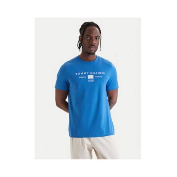 Tricou regular fit cu imprimeu logo pe piept