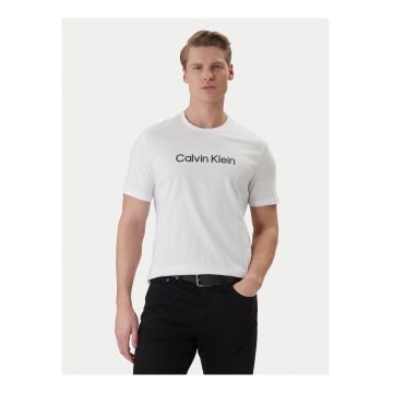 Tricou regular fit din bumbac cu logo contrastant pe piept