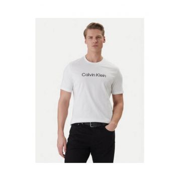 Tricou regular fit din bumbac cu logo contrastant pe piept