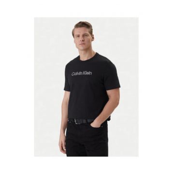 Tricou regular fit din bumbac cu logo contrastant