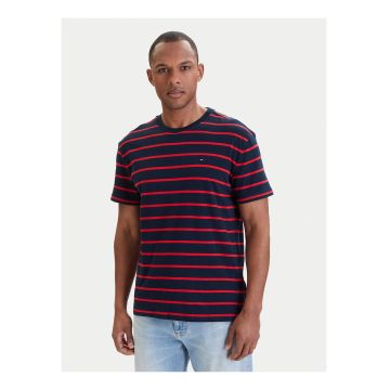 Tricou regular fit din bumbac cu model in dungi