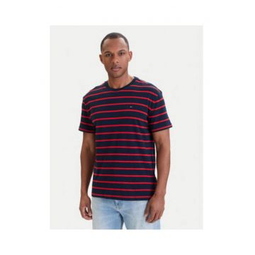 Tricou regular fit din bumbac cu model in dungi