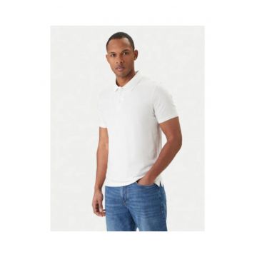 Tricou slim fit cu guler polo