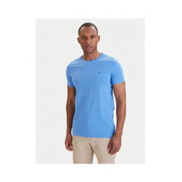 Tricou slim fit cu model uni