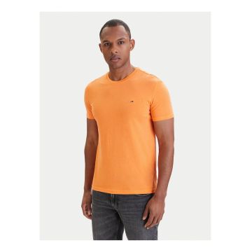 Tricou slim fit din amestec de bumbac cu logo discret