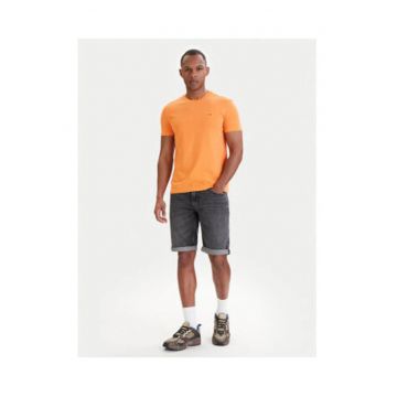 Tricou slim fit din amestec de bumbac cu logo discret