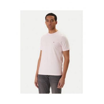 Tricou uni cu decolteu la baza gatului