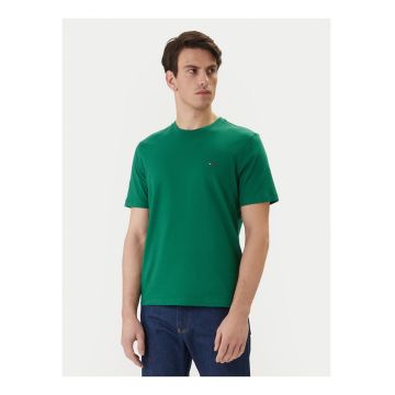 Tricou uni cu decolteu la baza gatului -