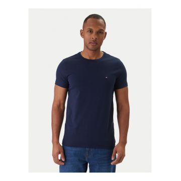 Tricou uni slim fit -
