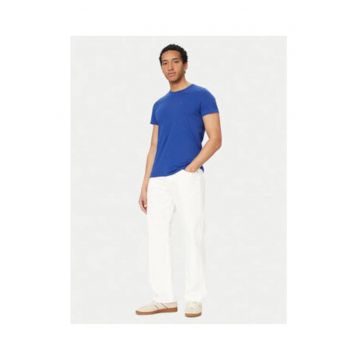 Tricou uni slim fit din bumbac