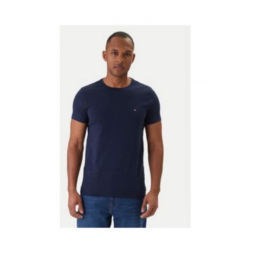 Tricou uni slim fit -