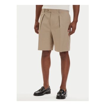 Bermude din amestec de in cu croiala relaxed fit