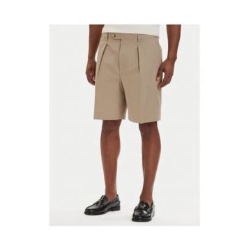 Bermude din amestec de in cu croiala relaxed fit