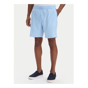 Bermude regular fit din amestec de in