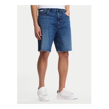 Blugi scurti regular fit cu terminatie nefinisata -