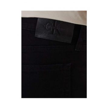 Blugi slim fit uni cu talie medie si buzunare multiple