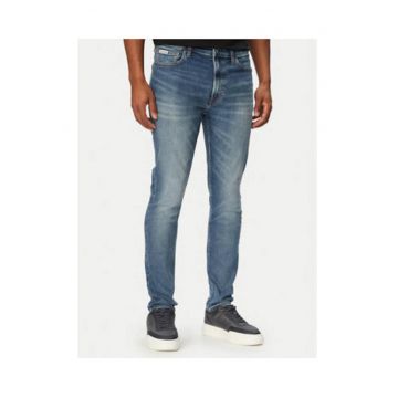 Blugi super skinny cu buzunare