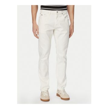 Blugi uni slim fit - Alb