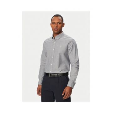 Camasa regular fit din bumbac cu model cu dungi discrete