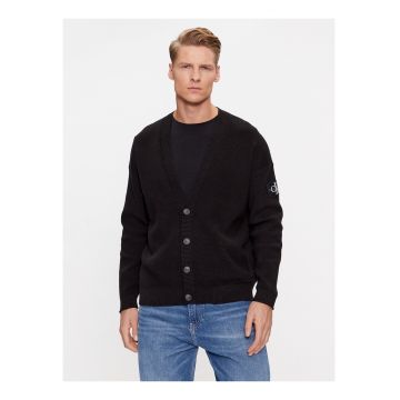 Cardigan din bumbac organic in V -