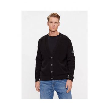 Cardigan din bumbac organic in V -